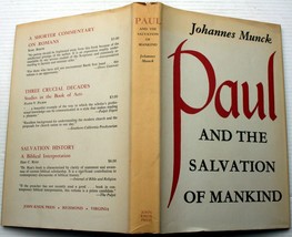 Johannes Munck 1959 Hcdj Paul And The Salvation Of Mankind Judaic Xian Tradition - £21.75 GBP