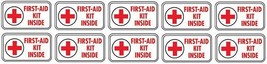 x10 5x3cm First Aid kit Inside vinyl stickers health safety medical kit box - £4.90 GBP
