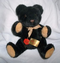 Vintage Hermann Black Sweet Teddy Bear Stuffed Animal Plush German Toy W/ Tags - £52.56 GBP