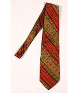 REIS OF NEW HAVEN MENS VINTAGE ART DECO DIAGONAL STRIPE SILK TIE GOLD RE... - €10,24 EUR