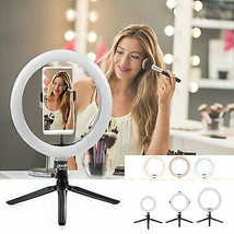 26cm LED Camera Ring Light With Stand For iPhone Selfie Makeup Photography Video - £22.30 GBP