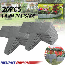 20pcs 5m Home Garden Border Edging Plastic Fence Stone Lawn Yard Flower ... - £38.52 GBP