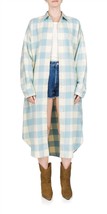 Denimist oversized relaxed shirtdress in Blue/Ecru - size XS/S - $203.94