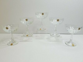5 Echt Bleikristall 5&quot; Genuine Lead Crystal 24% Germany Sherbet Champagne Glass - £45.00 GBP