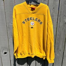 NFL Pittsburgh Steelers Yellow Pullover Sweatshirt Men&#39;s 2XL VF Imagewear Logo - £19.38 GBP
