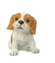 VTG Porcelain Sitting Puppy Dog Figurine Cocker Spaniel 1407 Homco 2.75&quot; tall - £9.48 GBP