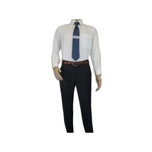 Men Suit BERLUSCONI Turkey 100% Italian Wool Super 180's #Ber29 Navy Blue Stripe image 6