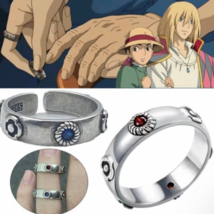 Anime Howls Moving Castle Rings Hayao Miyazaki Cosplay Howl Sophie S925 Silver - £50.84 GBP