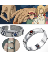 Anime Howls Moving Castle Rings Hayao Miyazaki Cosplay Howl Sophie S925 ... - $64.35