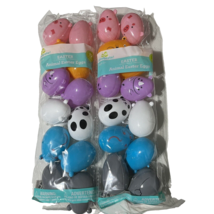 24 Easter Fillable Plastic Eggs Zoo Farm Animals Hunt Basket Prizes NEW - £8.93 GBP