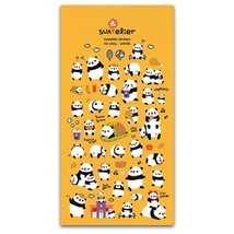 Cute Panda Stickers Playing Animal Puffy Vinyl Kid Craft Scrapbook Sticker Sheet - £3.13 GBP