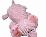 Pink Elephant Squeaky Plush Dog Toy With Krinkle Ears - $8.41