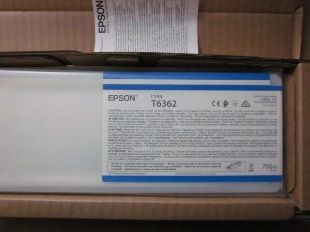Genuine Epson T6362 Cyan Ink Cartridge Stylus Pro 10/2022 Sealed Item image 4