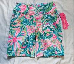 NWT Lilly Pulitzer UPF 50+ Luxletic 9&quot; Reid Shorts One In A Melon Golf Size 0 - £38.93 GBP