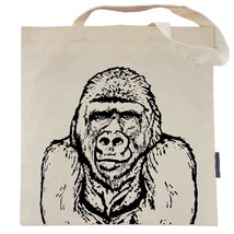 The Gorilla Tote Bag by Pet Studio Art, Beige, Casual Tote - £13.23 GBP