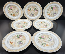 (7) Royal Worcester Country Garden Salad Plates Set Vintage Floral Engla... - $78.87