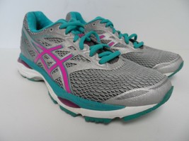 Asics Women&#39;s Gel-Cumulus 18 Athletic Running Shoe Gray Blue Pink Size 7M - £28.17 GBP