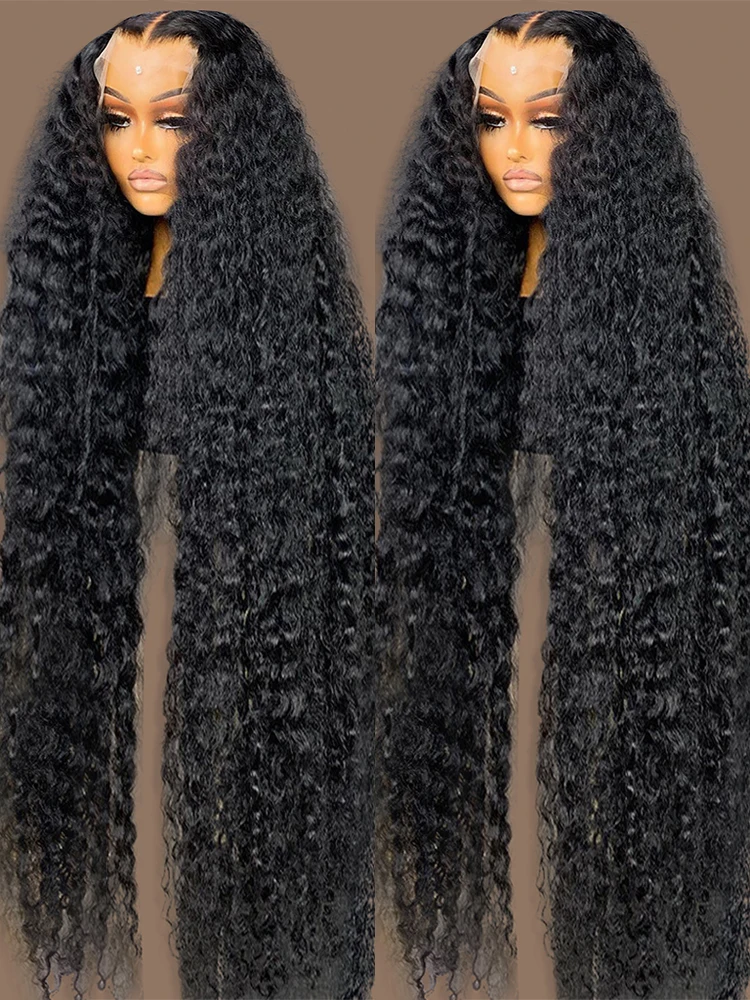 13X6 Transparent Deep Wave Lace Frontal Wig Human Hair Brazilian 13X4 36... - £86.34 GBP+