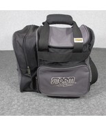 Storm Bowling Bag Black Gray Tote Shoulder Strap Single Ball - £18.00 GBP