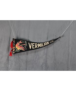 Vintage Tourist Pennant - Vermillion Alberta Jackfish Graphic - Felt Pen... - $40.23 CAD