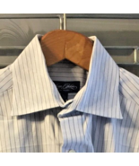 Sean John Dress Shirt 15.5 Blue on Blue Pinstripes W/ Collar &amp; Cuff Design - $33.78 CAD