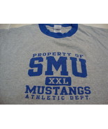 NCAA SMU Southern Methodist University Mustangs College Fan Gray T Shirt L - £12.41 GBP