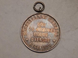 1838 Sanger Verein Song Club Meerane Saxony Germany Deutsches Volk Silver Medal - $199.00