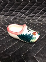 Vintage Ceramic Dutch Shoe Made In Japan Wooden Shoe Hand Painted Woman - £7.91 GBP