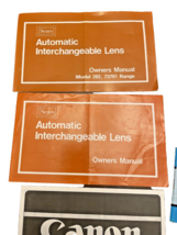 Manuals Camera Lot of 10 Lenses Pamphlets Canon Kodak Sears Vintage - $15.76
