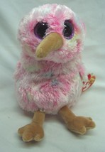 Ty Beanie Boos Big Eyed Pink Kiwi Bird 6&quot; Plush Stuffed Animal Toy New - £11.87 GBP