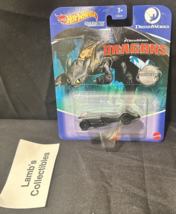 DreamWorks Dragons Toothless Red tail Hot Wheels Character Car Diecast v... - $19.38