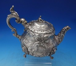 English Victorian Sterling Silver Tea Pot 3-D Finial Figural Japanesque ... - £1,574.01 GBP