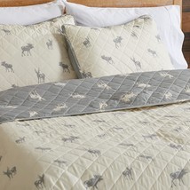 3-Piece Reversible Rustic Cabin Bedspread King Quilt. All-Season - £43.16 GBP