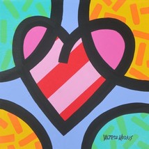Valter Morais I Heart You Original Acrylic on Canvas Britto Style - £198.05 GBP
