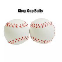 Chop Cup Balls White Leather (Set of 2) by Leo Smetsers - Trick - $32.62