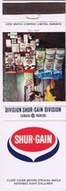 Matchbook Cover Shur Gain Canada Packers Toronto Dog Food - $3.95