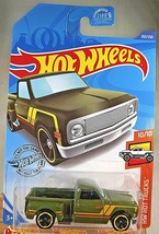 2020 Hot Wheels #202 HW Hot Trucks 10/10 &#39;69 CHEVY PICKUP Olive w/Black MC5 Sp - $7.95