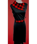 New Rosegal Women&#39;s Black Red Checkered Neckline Sleeveless Midi Dress 3X - €18,25 EUR