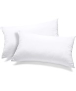 Throw Pillows Insert Pack of 2 White 12 x 20 Inches Bed and Couch Pillow... - £26.51 GBP
