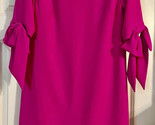 CeCe Garden Rose Elbow Length Bow Sleeve Size 12 Crepe Shift Mini Dress - $32.71