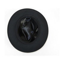 Men's Milani Wool Fedora Hat Soft Crushable Lined FD219 Black image 5