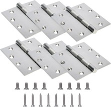 6-Pack Heavy Duty Commercial Door Hinge With Silent Steel Plain Ball Bearing, - £52.30 GBP