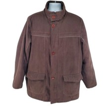 Bugatchi Uomo Men&#39;s Jacket Size L Chocolate Brown lined - £43.35 GBP