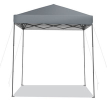 6.6 x 6.6 Feet Outdoor Pop-up Canopy Tent with UPF 50+ Sun Protection-Gr... - $170.04