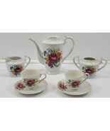 *N) Incomplete Vintage Floral Rose Bone China Tea Demitasse Cup Pot Suga... - $69.29
