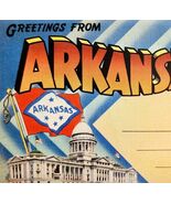 Greetings From Arkansas Souvenir Folio Colortone 9 Prints Topographic PC... - €21,30 EUR