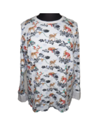 Vera Bradley Women&#39;s Light Blue Winter Scene Cotton Long Sleeve Shirt Si... - $45.00