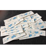 25 Blue Roses Vintage Waterslide Ceramic Decals  - £1.73 GBP