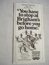 1976 Brigham&#39;s Restaurant Ad You Have to Stop at Brigham&#39;s Before You Go... - $7.99