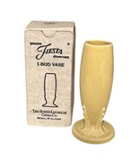 Fiesta Bud Vase Soft Yellow Retired Homer Laughlin Pottery 6" USA with BOX - $34.29
